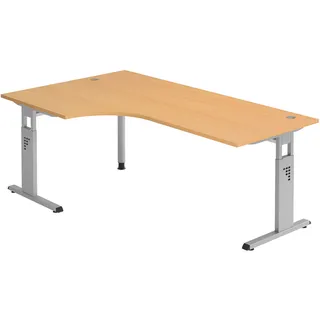 Hammerbacher Eckschreibtisch VOS82/6 Buche / Silber