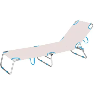 Marbueno Summer 10363 187x58x24 Cm Klappbare Sonnenliege - Beige / Blue - 187x58x24 cm