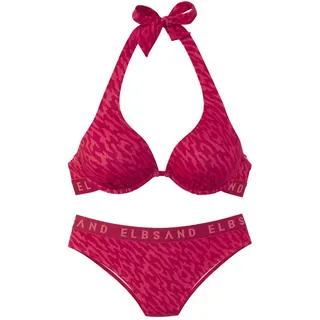 ELBSAND Bügel-Bikini mit Markenschriftzug, rot
