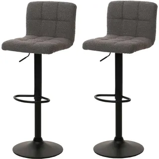 MCW Barhocker 2er-Set drehbar höhenverstellbar  Grau