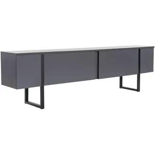 Habitat et Jardin Modernes TV-Möbel Lowboard 180 x 50 x 30 cm Anthrazit/Schwarz Holz/Metall/Spanplatte/Melamin