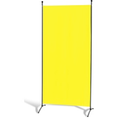 Bild von Stellwand 85 x 180 cm - Gelb - Paravent Raumteiler Trennwand Sichtschutz