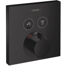 Bild ShowerSelect Thermostat Unterputz für 2 Verbraucher, mattschwarz