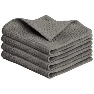 Blumtal Blumtal® Geschirrtücher 50x70 cm - 4er Set aus 100% Baumwolle - Waschbar bei 60 °C - Grau