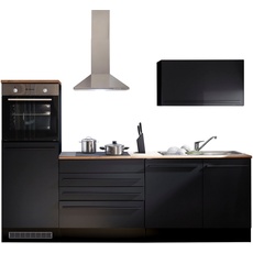 Bild Küchenzeile Jazz, Breite 260 cm, wahlweise mit E-Geräten schwarz