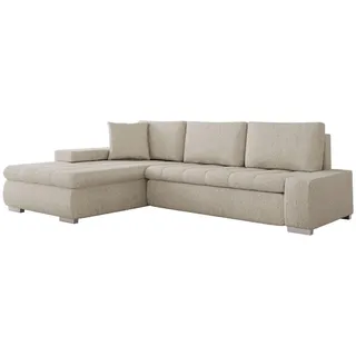 Mirjan24 Eckcouch Textil 5-Sitzer Beige
