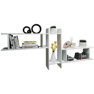 VCM Sirola Maxi Wandregal 188 x 20 x 80 cm Weiß