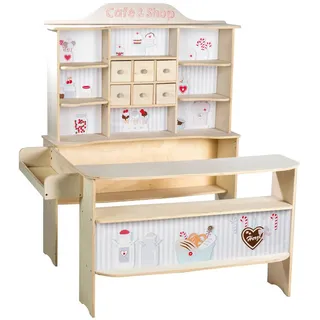 Roba Verkaufsstand , Holzwerkstoff , 107x120.5x95 cm , Spielzeug, Holzspielzeug