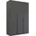 Drehtürenschrank PURISMA 151 x 223 x 60 cm Grau