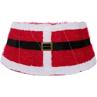Christbaumständer "Weihnachtsdeko rot, Christbaumschmuck", rot (rot, weiß), H:26cm L:69cm, Polycotton, MYFLAIR MÖBEL & ACCESSOIRES, Weihnachtsbaumständer, Christbaumständer, Verkeidung, mit warmweißen LED's