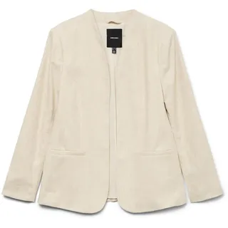 VERO MODA Damen Vmsoffie Ls Collarless Blazer, Birch, 38