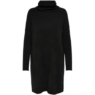 ONLY Damen Strickkleid Loose Fit Longsleeve Knit Kleid mit Langen Ärmeln ONLJANA Rollkragen Dress Pullover, Farben:Schwarz, Größe:XS