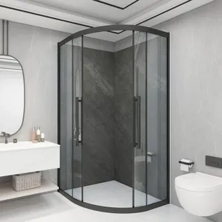 [neu.haus] Duschrückwandset Bladel 12er Set 120x60 cm Wandverkleidung Wanddeko wasserfest Badrückwand Duschrückwand Dekorwand 3 mm Bad Dusche WC Küche Grey Stone