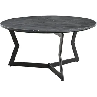 Novel Couchtisch , Schwarz , Metall, Stein , rund , eckig , 80x40x80 cm , rostfrei , Wohnzimmer, Wohnzimmertische, Couchtische, Couchtische Marmor