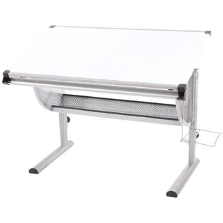 MCW Schülerschreibtisch eckig Reinweiß, Hellgrau , Holz , 118x92x68 cm , Babymöbel & Kindermöbel, Kinderzimmer & Jugendzimmer, Kinderschreibtische