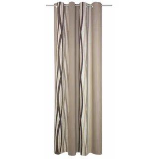 Vorhang WIRTH "Brooklyn" Gr. 3, braun, B:145cm H:220cm, Polyester, Gardinen, Vorhang