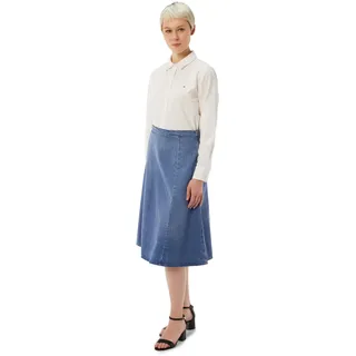 Tommy Hilfiger Damen Jeansrock Midi Flare Uma mit Gürtel, Blau (Uma), 40