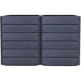 GARANTIA Ergo Vario 2 Wood 180 x 80 x 75 cm Anthrazit-Braun