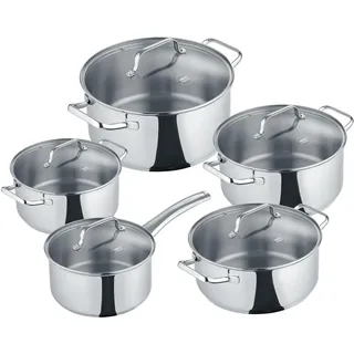 Berndes B.Urban 5‐teiliger Edelstahl‐Kochtopfset, poliert – Induktion, backofen­fest, ergonomische Griffe, langlebig & spülmaschinenfest, Profi‐Qualität für Alltag & Feinschmecker
