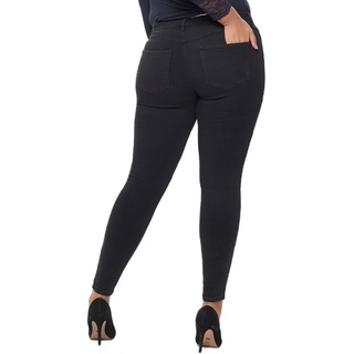 Only Carmakoma Carthunder Push Up Reg Skinny Jeans Noos, Noir (Black Black), W36 (Herstellergröße: 46