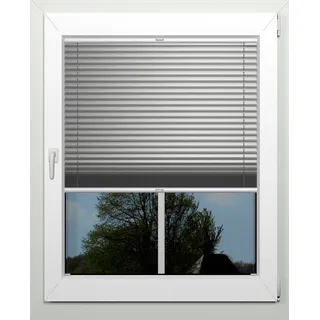 indeko Plissee »Thermo-Deluxe« verdunkelnd energiesparend mit Bohren verspannt zur Montage in der Glasleiste, nach Maß, grau