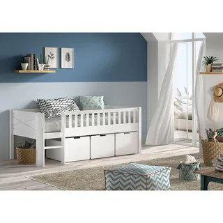 Vipack Spielbett Scott 90 x 200 cm Kiefer massiv weiß