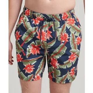 Superdry Vintage Hawaiian Badeshorts - Banana Leaf Navy - M