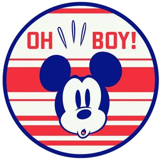 KOMAR »selbstklebendes Vlies - Mickey Oh Boy - Größe 125 x 125 cm« rund und selbstklebend,