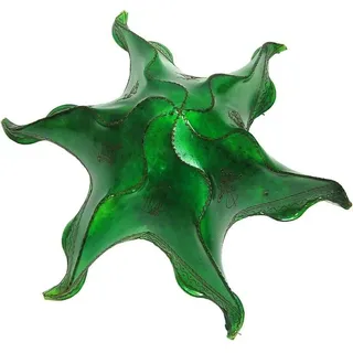 Simandra Orientalische Lampe Deckenleuchte Hängelampe marokkanische Deckenlampe Lederlampe STERN Berber 63 cm, grün - Grün