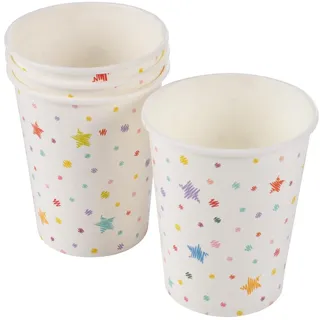 Homéa, Set mit 6 Pappbechern, 25 cl, Geburtstag, farbig