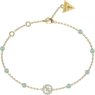 GUESS Natural Stones Armband Gold/Türkis JUBB03074 Größe One Size