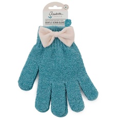 Isabelle Laurier - 2 Stück Peeling-Handschuhe für Bad und Dusche – Waschlappen Peeling – Farbe Blau – Geschenk für Damen