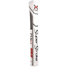 SuperStroke Traxion Claw 2.0 Golf Putter Grip, Unisex-Erwachsene, SuperStroke Traxion Claw 2.0 Golf Putter Grip, Weiß/Grau/Rot, Standard