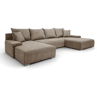 lookway Polster-Ecksofa LAVIO U mit Schlaffunktion und Bettkasten Anafi 06