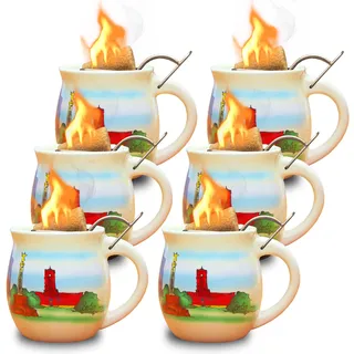 Feuerzangentasse 6er im Karton, Weiß/Berlin - für Feuerzangenbowle