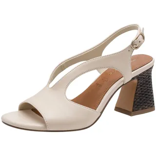 TAMARIS Damen Heeled Sandals Leder, beige, 36 EU