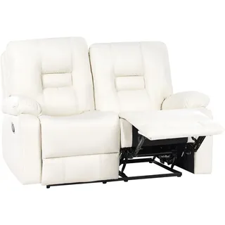 Beliani Sofa 2-Sitzer Kunstleder 2 x 71 x 70 cm Weiß