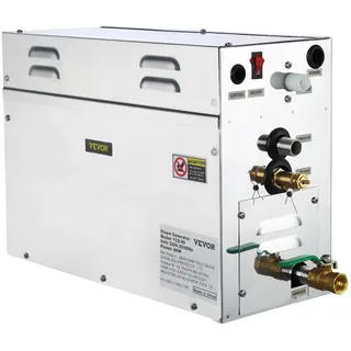 BuoQua 9KW Dampfgenerator Dusche Dampferzeuger Sauna Für Dampfbad Dampfdusche Und Dampfbäder Private Und Gewerbliche Dampfgerät Schwarz