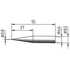 Bild 842 SD Lötspitze Bleistiftform, verlängert Spitzen-Größe 0.8mm Inhalt 1St.