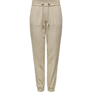 ONLY Elegante Stoffhose Business Poptrash Paperback Pants Loose Fit ONLKELDA Größe: 34W / 34L - Beige