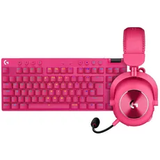 Logitech G PRO X TKL LIGHTSPEED kabellose Gaming-Tastatur PRO X 2 LIGHTSPEED Wireless Gaming Headset, PC, PS5, PS4, QWERTZ Deutsches Layout - Magenta