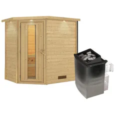 Bild von Sauna Svea Eckeinstieg, 9 kW Saunaofen mit integrierter Steuerung