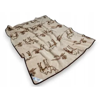 Indygosklep Wolldecke 140x200 helles Kamelhaar Woolmark