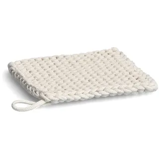 Zeller 24080 Topflappen Nature, Baumwolle, Natur, Makramee Optik, Küchenhelfer im Boho-Style