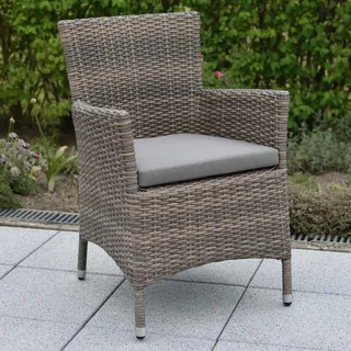 Merxx Teneriffa Gartenstuhl-Set 61 x 61 x 84 cm beige-grau