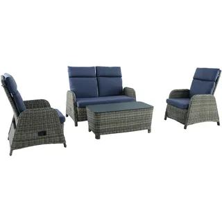 MWH Verando Lounge-Set 4-tlg. Aluminium/Geflecht/Olefin