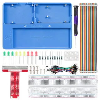 SUNFOUNDER RAB Holder Kit - Raspberry Pi Breadboard Kit with 830 Points solderless Circuit Board Compatible with Arduino & Raspberry Pi 4B, 3B+, 3B, 2B, 1 Model B+ A+