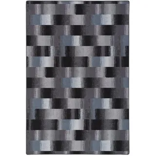 Snapstyle Mystic Karo Veloursteppich 160 x 240 cm Blau/Grau