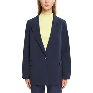 ESPRIT Collection Damen 082eo1g323 Blazer, Navy, 40 EU