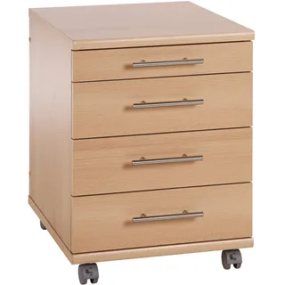 MÖBELPARTNER Rollcontainer 41,6 x 50,0 x 56,9 cm buche